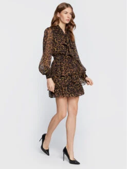 Guess Bluse Nadine W2BH19 WDWT2 Braun Regular Fit -Deutschland Kleid Zart Verkaufs-Shop guess bluse nadine w2bh19 wdwt2 braun regular fit 1