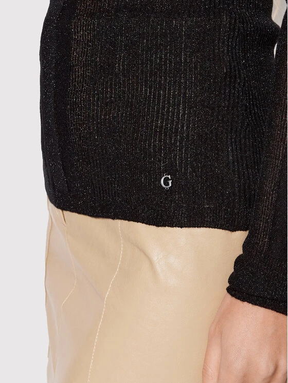 Guess Bluse W2GR02 Z2Z00 Schwarz Slim Fit 6 Guess Bluse W2GR02 Z2Z00 Schwarz Slim Fit – Bild 4