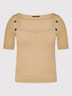 Guess Bluse W2RP10 K8RT2 Beige Slim Fit -Deutschland Kleid Zart Verkaufs-Shop guess bluse w2rp10 k8rt2 beige slim fit 4
