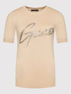 Guess Bluse W2RR28 Z2NQ0 Beige Slim Fit -Deutschland Kleid Zart Verkaufs-Shop guess bluse w2rr28 z2nq0 beige slim fit 4