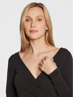 Guess Bluse W2YP06 KB7B2 Schwarz Slim Fit -Deutschland Kleid Zart Verkaufs-Shop guess bluse w2yp06 kb7b2 schwarz slim fit 3