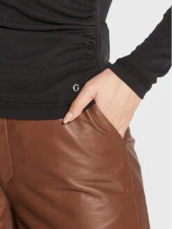 Guess Bluse W2YP06 KB7B2 Schwarz Slim Fit -Deutschland Kleid Zart Verkaufs-Shop guess bluse w2yp06 kb7b2 schwarz slim fit 4