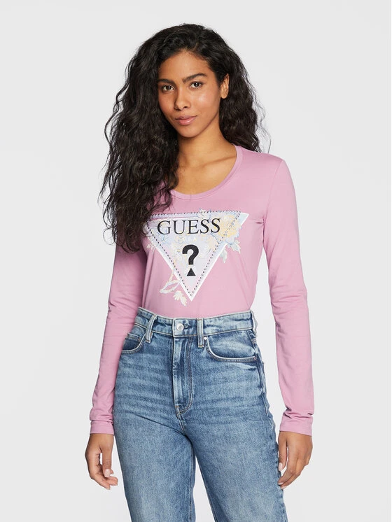 Guess Bluse W3RI48 J1314 Rosa Regular Fit 3 Guess Bluse W3RI48 J1314 Rosa Regular Fit