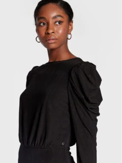 Guess Kleid Für Den Alltag Bernadette W2BK42 KBDQ0 Schwarz Regular Fit -Deutschland Kleid Zart Verkaufs-Shop guess kleid fur den alltag bernadette w2bk42 kbdq0 schwarz regular fit 2 3