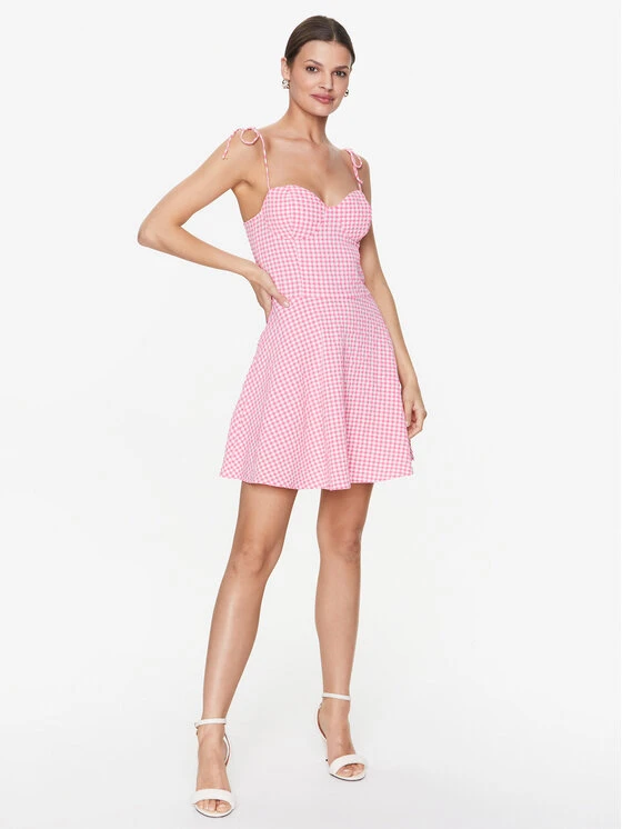 Guess Kleid Für Den Alltag E3GK05 WEQ20 Rosa Regular Fit 4 Guess Kleid Für Den Alltag E3GK05 WEQ20 Rosa Regular Fit – Bild 2