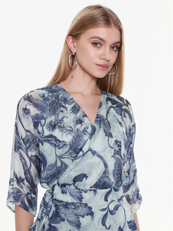 Guess Kleid Für Den Alltag W3RK52 WCWF2 Blau Regular Fit 6 Guess Kleid Für Den Alltag W3RK52 WCWF2 Blau Regular Fit – Bild 4