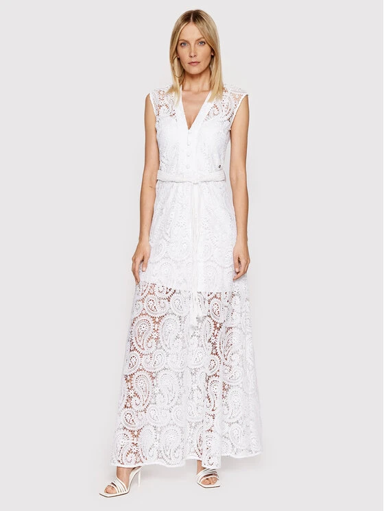 Guess Sommerkleid Creta W2GK46 WEJX0 Weiß Regular Fit 3 Guess Sommerkleid Creta W2GK46 WEJX0 Weiß Regular Fit