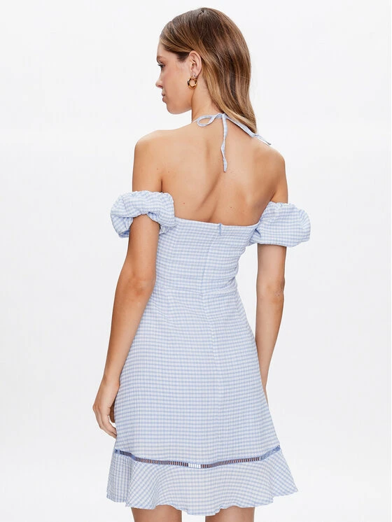 Guess Sommerkleid Malika W3GK28 KBPS0 Blau Regular Fit 5 Guess Sommerkleid Malika W3GK28 KBPS0 Blau Regular Fit – Bild 3