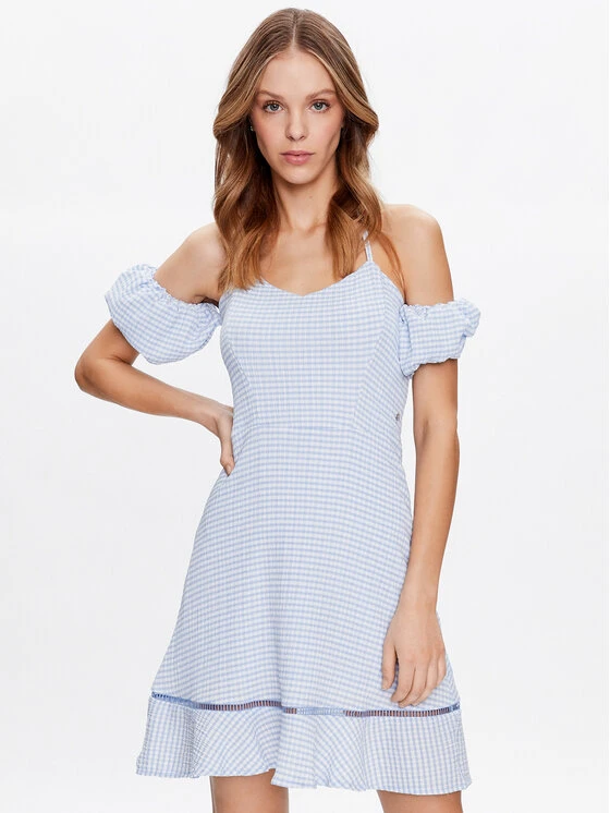Guess Sommerkleid Malika W3GK28 KBPS0 Blau Regular Fit 3 Guess Sommerkleid Malika W3GK28 KBPS0 Blau Regular Fit