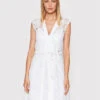 Guess Sommerkleid Mykonos W2GK92 WEJX0 Weiß Regular Fit -Deutschland Kleid Zart Verkaufs-Shop guess sommerkleid mykonos w2gk92 wejx0 weiss regular fit