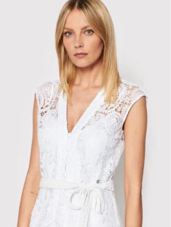 Guess Sommerkleid Mykonos W2GK92 WEJX0 Weiß Regular Fit -Deutschland Kleid Zart Verkaufs-Shop guess sommerkleid mykonos w2gk92 wejx0 weiss regular fit 3