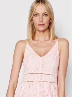 Guess Sommerkleid Serafina W2GK44 WEJV0 Rosa Flare Fit -Deutschland Kleid Zart Verkaufs-Shop guess sommerkleid serafina w2gk44 wejv0 rosa flare fit 3
