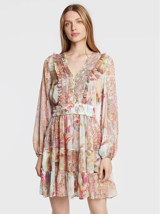 Guess Sommerkleid W2YK55 WCWF2 Bunt Regular Fit 3 Guess Sommerkleid W2YK55 WCWF2 Bunt Regular Fit