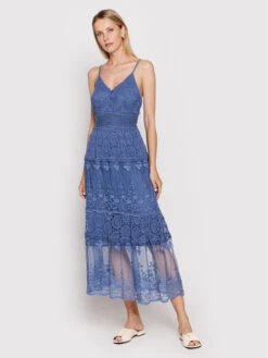 Sommerkleid Clotilde IC22 058 Blau Regular Fit -Deutschland Kleid Zart Verkaufs-Shop iconique sommerkleid clotilde ic22 058 blau regular fit 1