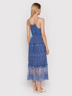 Sommerkleid Clotilde IC22 058 Blau Regular Fit -Deutschland Kleid Zart Verkaufs-Shop iconique sommerkleid clotilde ic22 058 blau regular fit 2