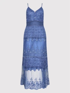 Sommerkleid Clotilde IC22 058 Blau Regular Fit -Deutschland Kleid Zart Verkaufs-Shop iconique sommerkleid clotilde ic22 058 blau regular fit 4