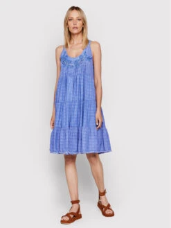 Sommerkleid Mamba IC22 043 Blau Relaxed Fit -Deutschland Kleid Zart Verkaufs-Shop iconique sommerkleid mamba ic22 043 blau relaxed fit 1