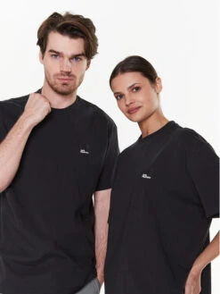 Jack Wolfskin T-Shirt Unisex Eschenheimer 1809091 Schwarz Regular Fit -Deutschland Kleid Zart Verkaufs-Shop jack wolfskin t shirt unisex eschenheimer 1809091 schwarz regular fit 3