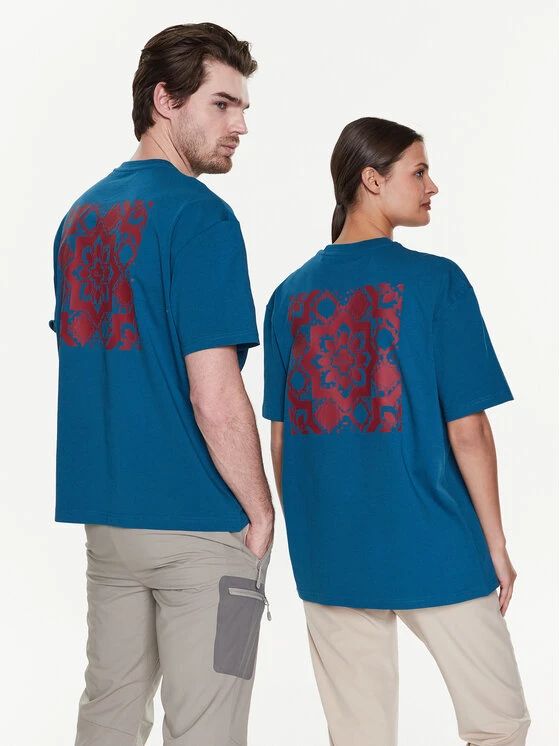 Jack Wolfskin T-Shirt Unisex Eschenheimer Back 1809081 Blau Regular Fit 4 Jack Wolfskin T-Shirt Unisex Eschenheimer Back 1809081 Blau Regular Fit – Bild 2