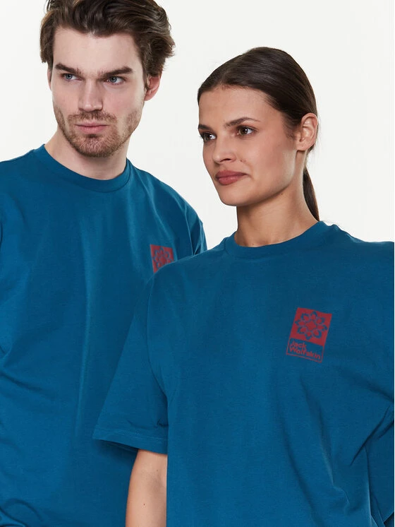 Jack Wolfskin T-Shirt Unisex Eschenheimer Back 1809081 Blau Regular Fit 7 Jack Wolfskin T-Shirt Unisex Eschenheimer Back 1809081 Blau Regular Fit – Bild 5