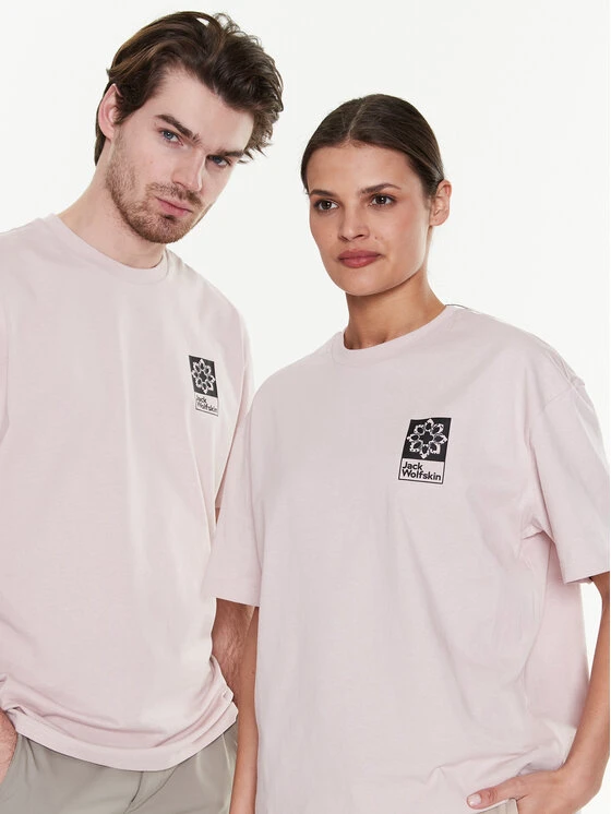 Jack Wolfskin T-Shirt Unisex Eschenheimer Back 1809081 Rosa Regular Fit 6 Jack Wolfskin T-Shirt Unisex Eschenheimer Back 1809081 Rosa Regular Fit – Bild 4