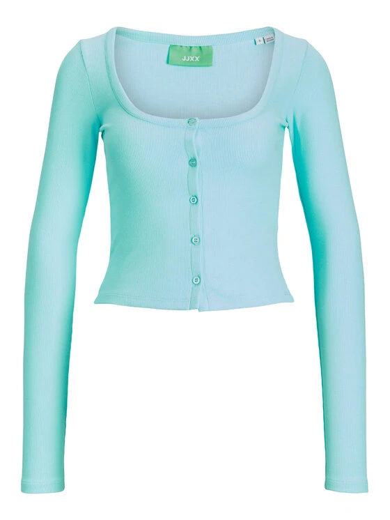 JJXX Bluse 12229628 Grün Rib Fit 3 JJXX Bluse 12229628 Grün Rib Fit
