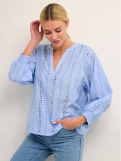 Kaffe Bluse Kriti 10507338 Blau Loose Fit