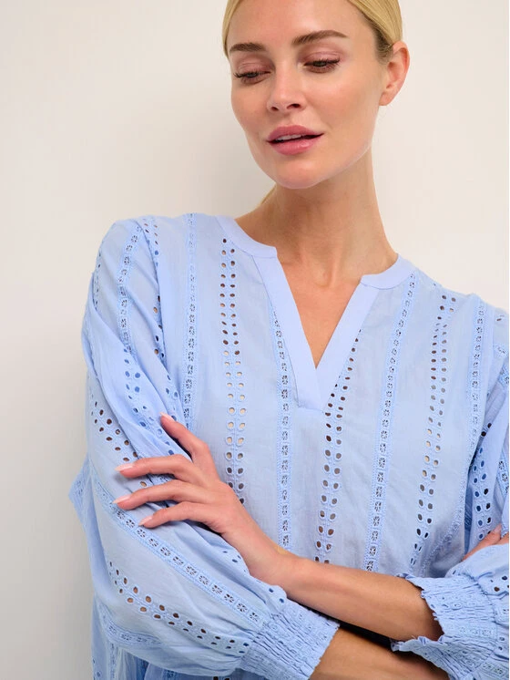 Kaffe Bluse Kriti 10507338 Blau Loose Fit 6 Kaffe Bluse Kriti 10507338 Blau Loose Fit – Bild 4