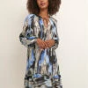 Kaffe Sommerkleid Qia 10507253 Blau Loose Fit -Deutschland Kleid Zart Verkaufs-Shop kaffe sommerkleid qia 10507253 blau loose fit