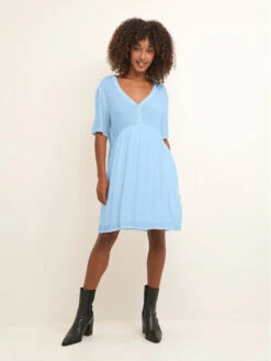 Kaffe Sommerkleid Tara 10507499 Blau A-Line Fit -Deutschland Kleid Zart Verkaufs-Shop kaffe sommerkleid tara 10507499 blau a line fit 1