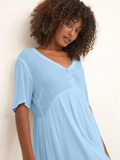 Kaffe Sommerkleid Tara 10507499 Blau A-Line Fit -Deutschland Kleid Zart Verkaufs-Shop kaffe sommerkleid tara 10507499 blau a line fit 3