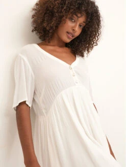 Kaffe Sommerkleid Tara 10507499 Weiß A-Line Fit -Deutschland Kleid Zart Verkaufs-Shop kaffe sommerkleid tara 10507499 weiss a line fit 3