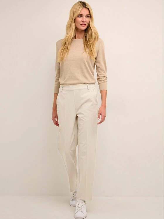 Kaffe Stoffhose Sakura 10506858 Weiß Relaxed Fit 4 Kaffe Stoffhose Sakura 10506858 Weiß Relaxed Fit – Bild 2