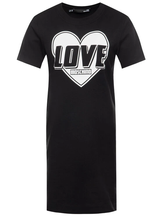 LOVE MOSCHINO Kleid Für Den Alltag W584714E 2124 Schwarz Regular Fit 7 LOVE MOSCHINO Kleid Für Den Alltag W584714E 2124 Schwarz Regular Fit – Bild 5