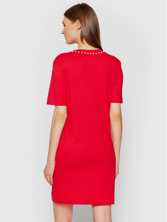LOVE MOSCHINO Kleid Für Den Alltag W5A0222M 3517 Rot Regular Fit 5 LOVE MOSCHINO Kleid Für Den Alltag W5A0222M 3517 Rot Regular Fit – Bild 3