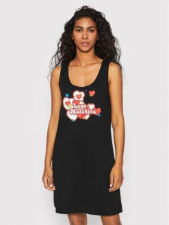 LOVE MOSCHINO Sommerkleid W5C2803M 3876 Schwarz Regular Fit