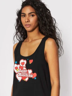 LOVE MOSCHINO Sommerkleid W5C2803M 3876 Schwarz Regular Fit -Deutschland Kleid Zart Verkaufs-Shop love moschino sommerkleid w5c2803m 3876 schwarz regular fit 3