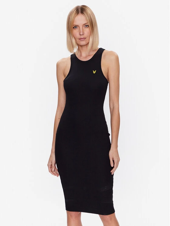 Lyle & Scott Sommerkleid DRW1604V Schwarz Slim Fit 3 Lyle & Scott Sommerkleid DRW1604V Schwarz Slim Fit