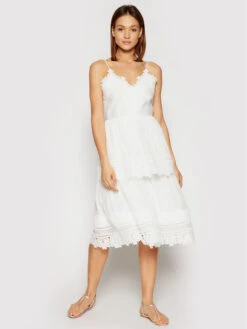 Marella Sommerkleid Pelago 32210312 Weiß Regular Fit -Deutschland Kleid Zart Verkaufs-Shop marella kleid fur den alltag pelago 32210312 weiss regular fit 1