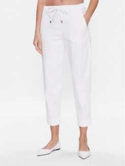 Max Mara Leisure Stoffhose Cubano 2331310336 Weiß Regular Fit