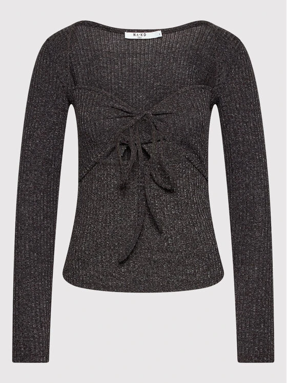 NA-KD Bluse Trend 1018-009252-4404-003 Grau Slim Fit 7 NA-KD Bluse Trend 1018-009252-4404-003 Grau Slim Fit – Bild 5