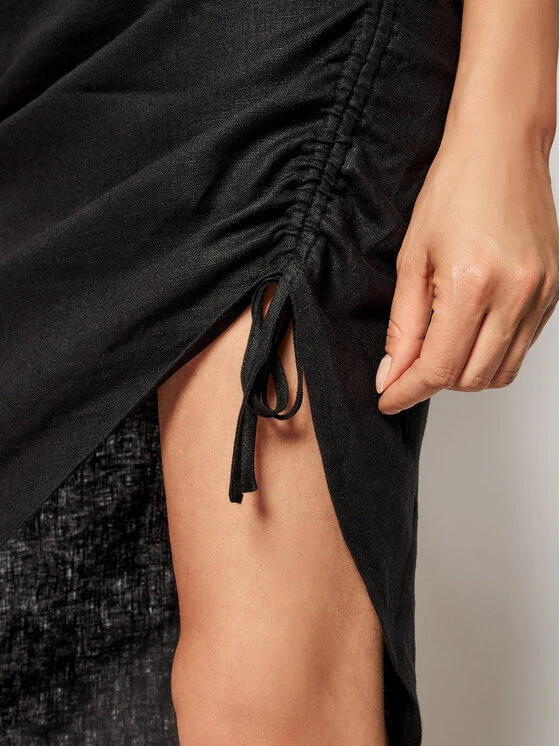 NA-KD Sommerkleid Drawstring 1018-006817-0002-581 Schwarz Regular Fit 6 NA-KD Sommerkleid Drawstring 1018-006817-0002-581 Schwarz Regular Fit – Bild 4