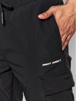 NIGHT ADDICT Stoffhose MTR-NASNAPC Schwarz Regular Fit -Deutschland Kleid Zart Verkaufs-Shop night addict stoffhose mtr nasnapc schwarz regular fit 3