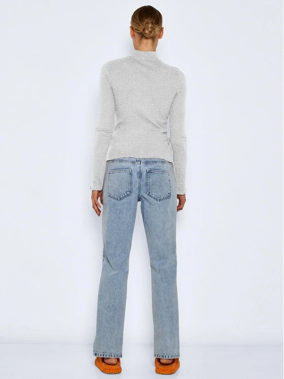 Noisy May Bluse Drakey 27021338 Grau Slim Fit 4 Noisy May Bluse Drakey 27021338 Grau Slim Fit – Bild 2