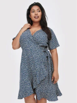 ONLY CARMAKOMA Sommerkleid Livia 15252210 Blau Regular Fit -Deutschland Kleid Zart Verkaufs-Shop only carmakoma sommerkleid livia 15252210 blau regular fit 3