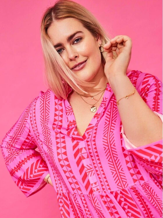 ONLY CARMAKOMA Sommerkleid Marrakesh 15206065 Rosa Relaxed Fit 3 ONLY CARMAKOMA Sommerkleid Marrakesh 15206065 Rosa Relaxed Fit