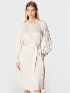 Peserico Kleid Für Den Alltag S02183A Écru Regular Fit