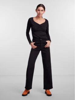 Pieces Bluse 17135564 Schwarz Slim Fit -Deutschland Kleid Zart Verkaufs-Shop pieces bluse 17135564 schwarz slim fit 1