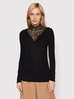 Pieces Bluse Siri 17106209 Schwarz Slim Fit