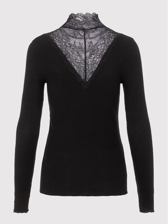 Pieces Bluse Siri 17106209 Schwarz Slim Fit 7 Pieces Bluse Siri 17106209 Schwarz Slim Fit – Bild 5